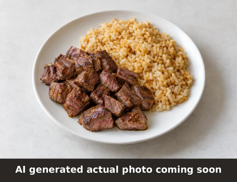 Steak Hibachi Plate. AI-generated placeholder image, not a photo of the actual dish.