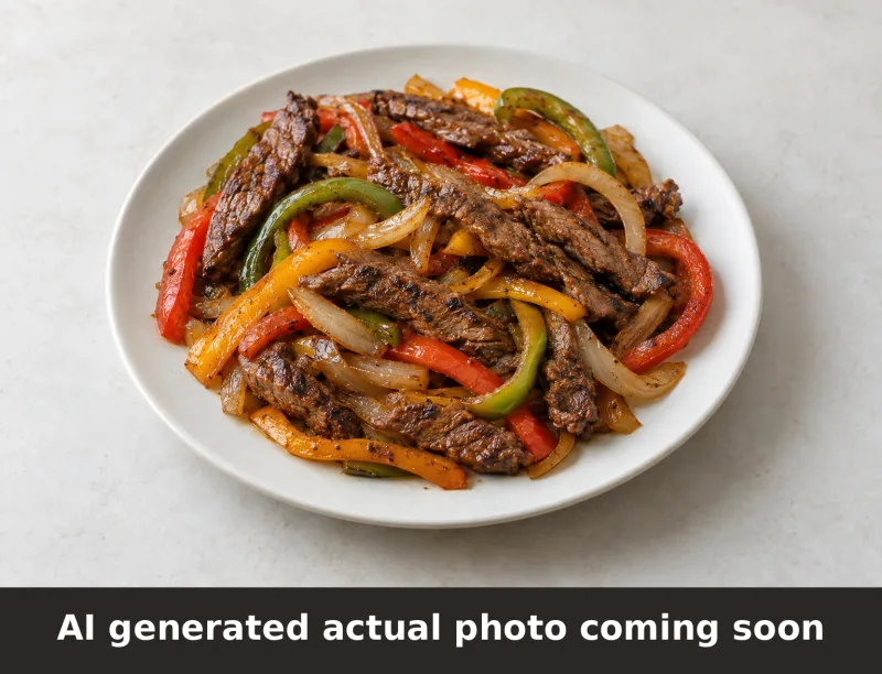Steak Fajita Skillet. AI-generated placeholder image, not a photo of the actual dish.