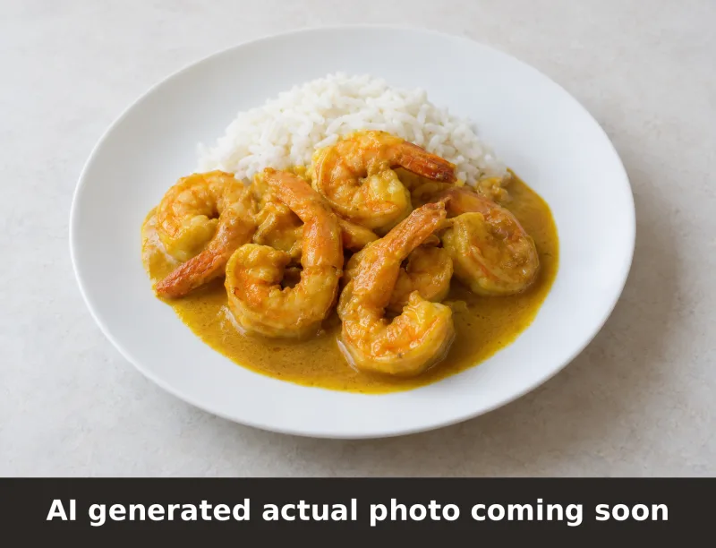 Southern Coconut Curry Shrimp. AI-generated placeholder image, not a photo of the actual dish.